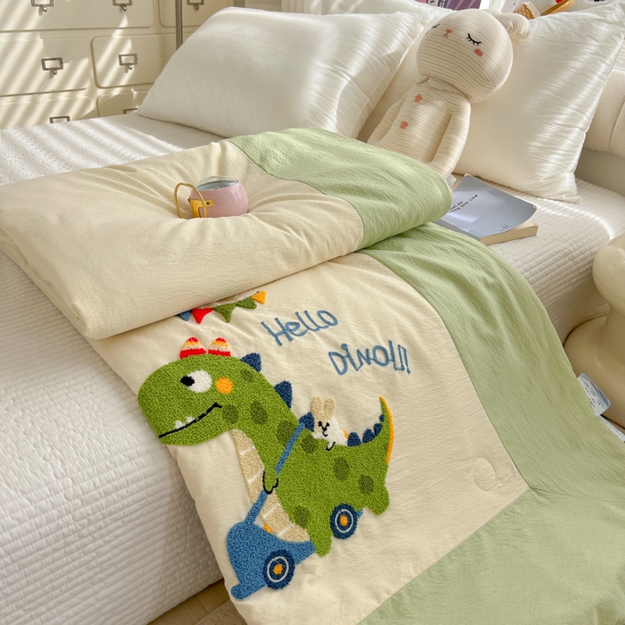 91家纺网 家纺一手货源 找家纺 （总）子钦家纺 2025新款云感纱木棉毛巾绣夏被夏凉被空调被