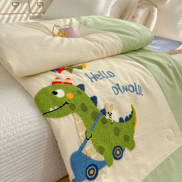 91家纺网 家纺一手货源 找家纺 （总）子钦家纺 2025新款云感纱木棉毛巾绣夏被夏凉被空调被