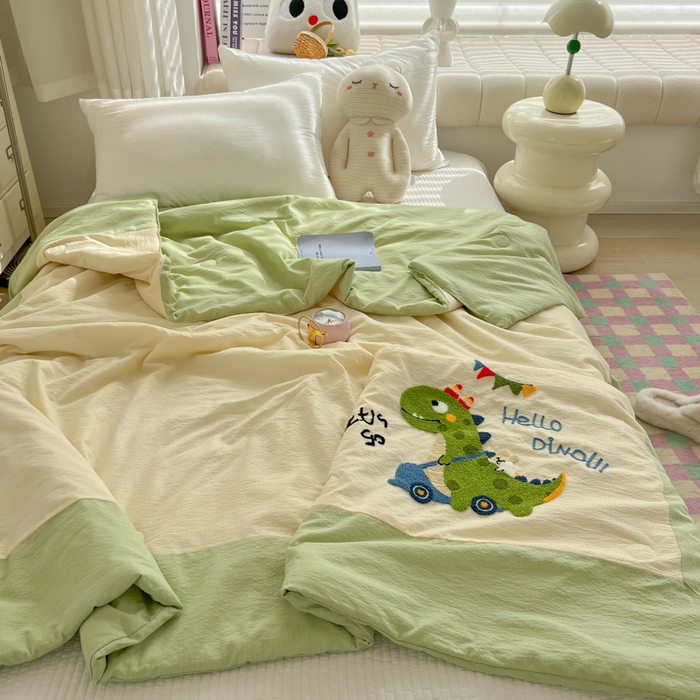 91家纺网 家纺一手货源 找家纺 （总）子钦家纺 2025新款云感纱木棉毛巾绣夏被夏凉被空调被