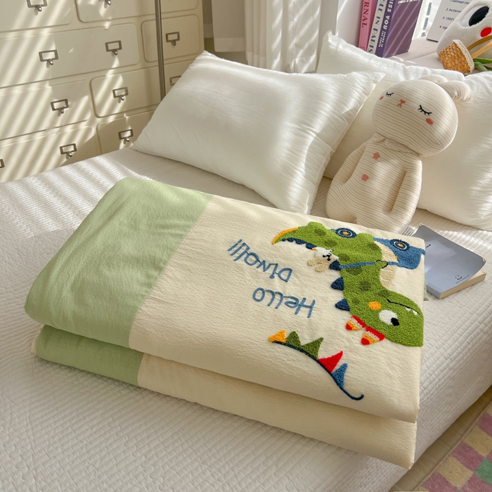 91家纺网 家纺一手货源 找家纺 （总）子钦家纺 2025新款云感纱木棉毛巾绣夏被夏凉被空调被