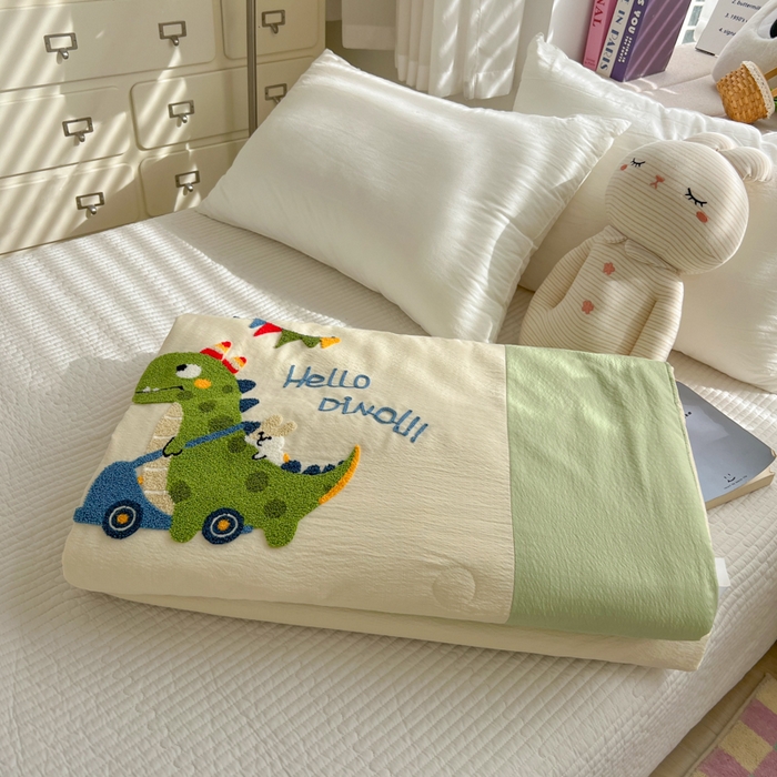 91家纺网 家纺一手货源 找家纺 （总）子钦家纺 2025新款云感纱木棉毛巾绣夏被夏凉被空调被