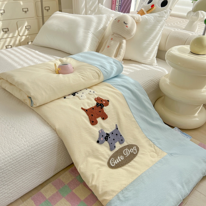 91家纺网 家纺一手货源 找家纺 （总）子钦家纺 2025新款云感纱木棉毛巾绣夏被夏凉被空调被