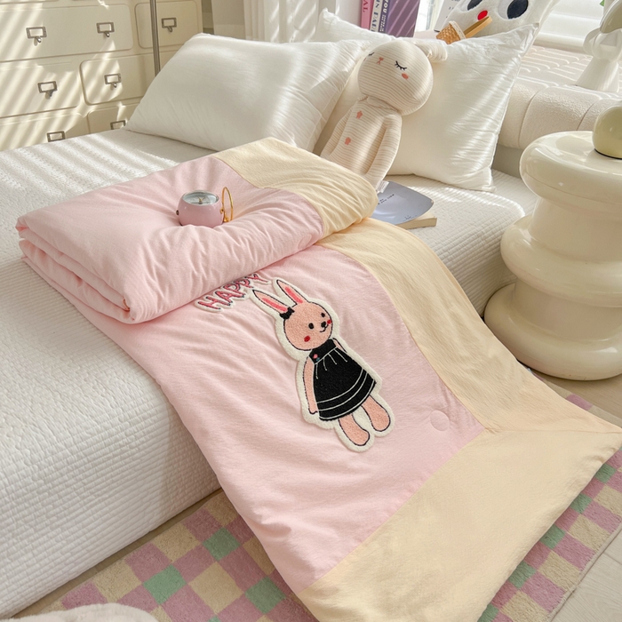 91家纺网 家纺一手货源 找家纺 （总）子钦家纺 2025新款云感纱木棉毛巾绣夏被夏凉被空调被