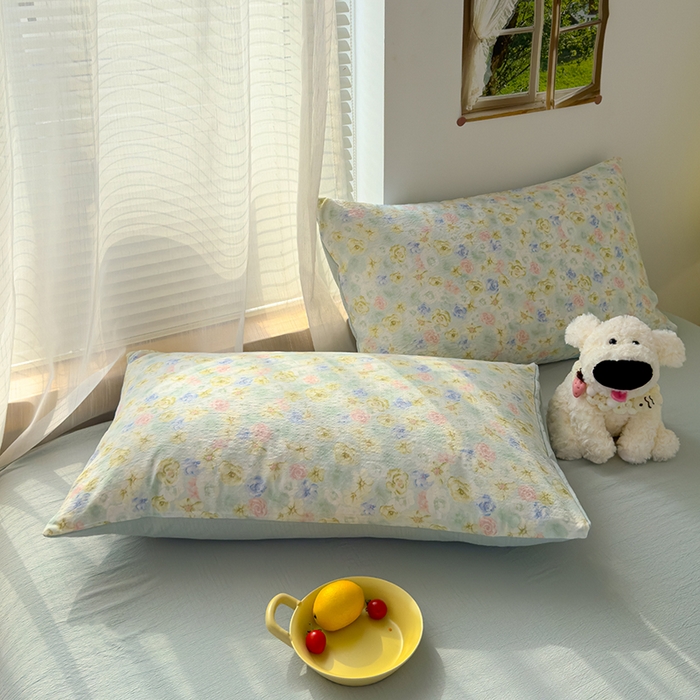 91家纺网 家纺一手货源 找家纺 竹合家纺 2025新品云感皱皱四件套跑量款小清新四件套