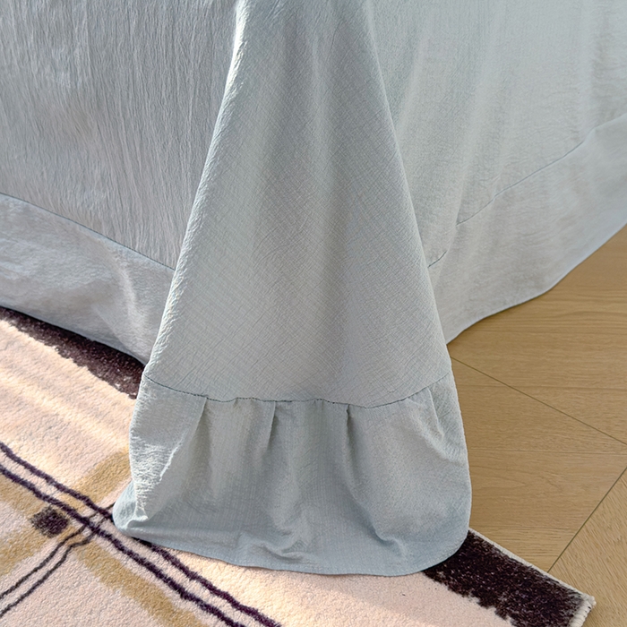 91家纺网 家纺一手货源 找家纺 竹合家纺 2025新品云感皱皱四件套跑量款小清新四件套