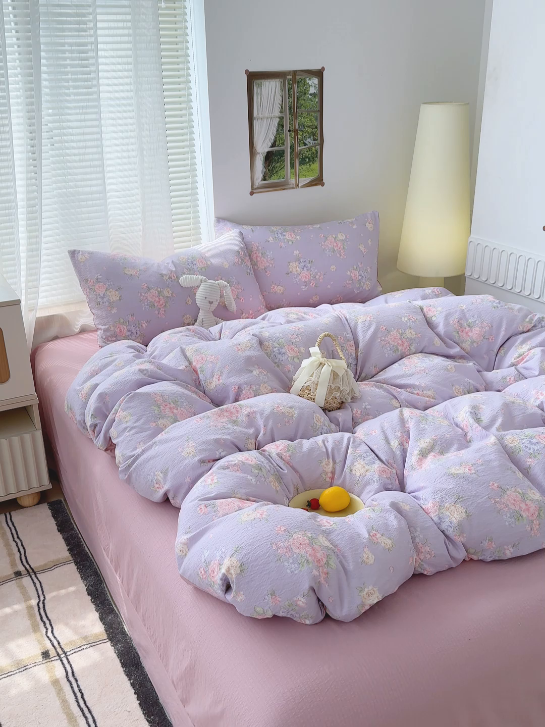 91家纺网 家纺一手货源 找家纺 竹合家纺 2025新品云感皱皱四件套跑量款小清新四件套