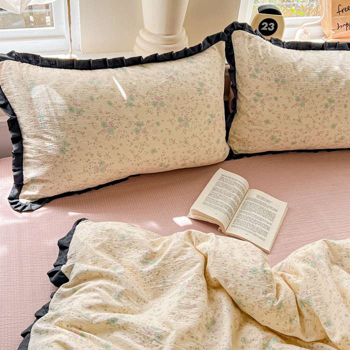 91家纺网 家纺一手货源 找家纺 仟网汇 2025新款赫本风四件套 赫本风-花知晓