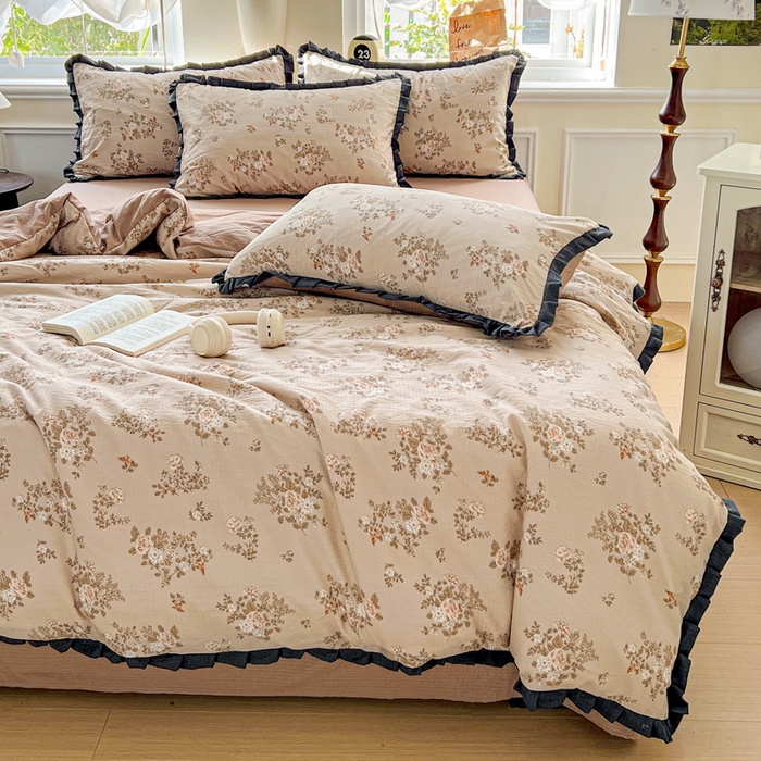 91家纺网 家纺一手货源 找家纺 仟网汇 2025新款赫本风四件套 赫本风-可颂