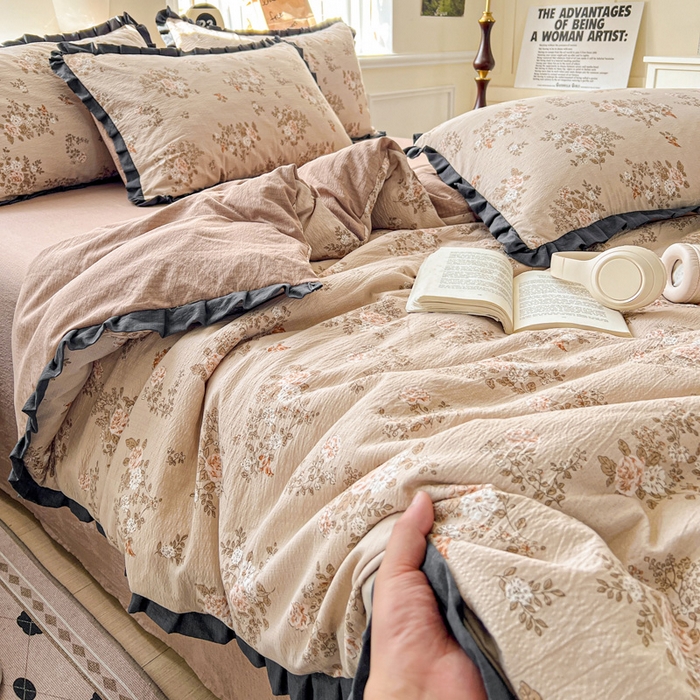 91家纺网 家纺一手货源 找家纺 仟网汇 2025新款赫本风四件套 赫本风-可颂