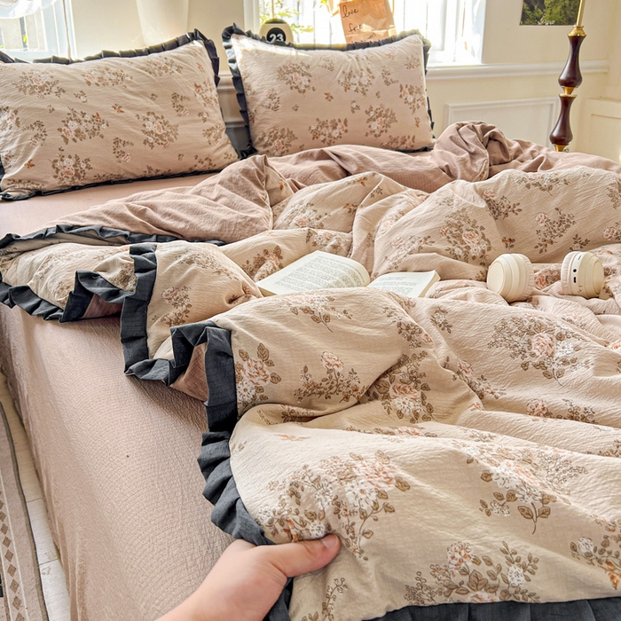 91家纺网 家纺一手货源 找家纺 仟网汇 2025新款赫本风四件套 赫本风-可颂