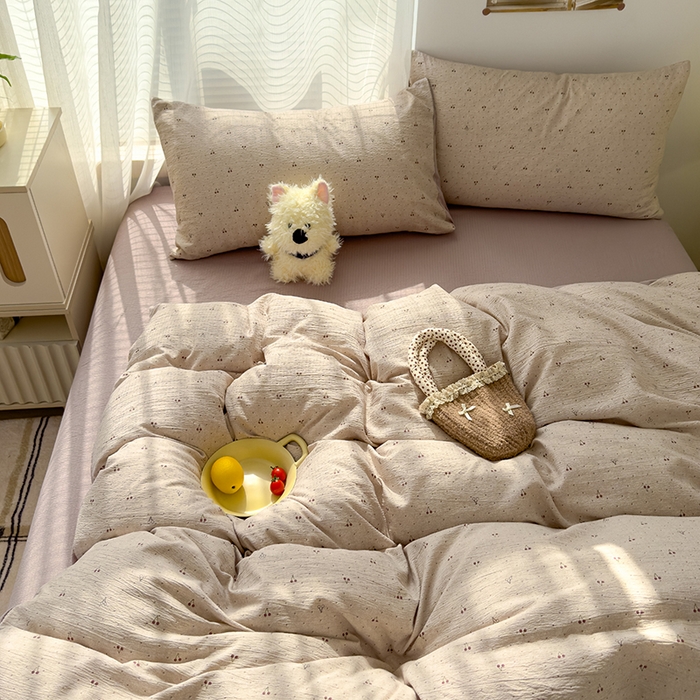 91家纺网 家纺一手货源 找家纺 竹合家纺 2025新品云感皱皱四件套跑量款小清新四件套