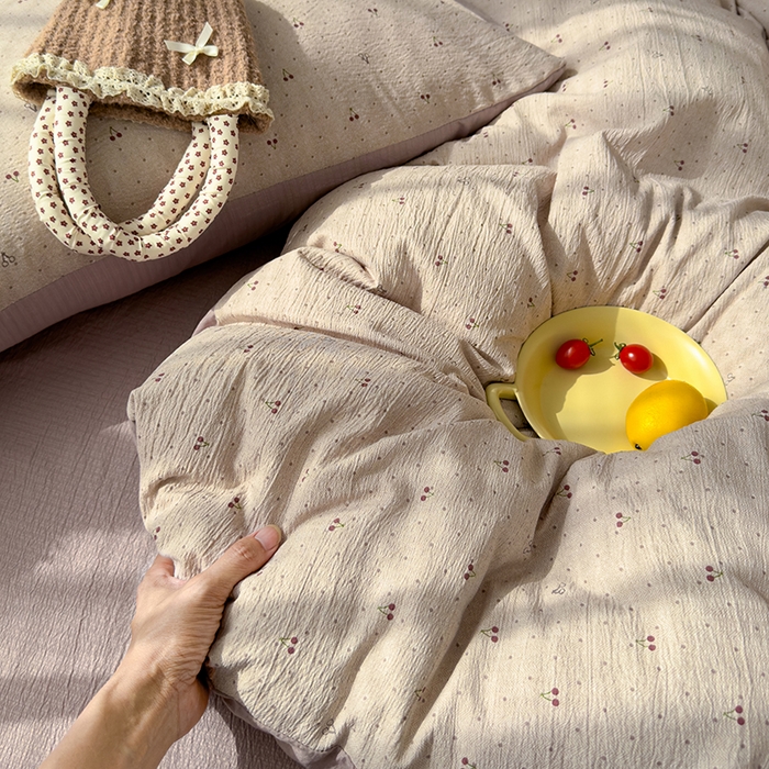 91家纺网 家纺一手货源 找家纺 竹合家纺 2025新品云感皱皱四件套跑量款小清新四件套