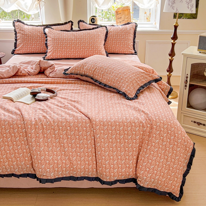 91家纺网 家纺一手货源 找家纺 仟网汇 2025新款赫本风四件套 赫本风-罗曼