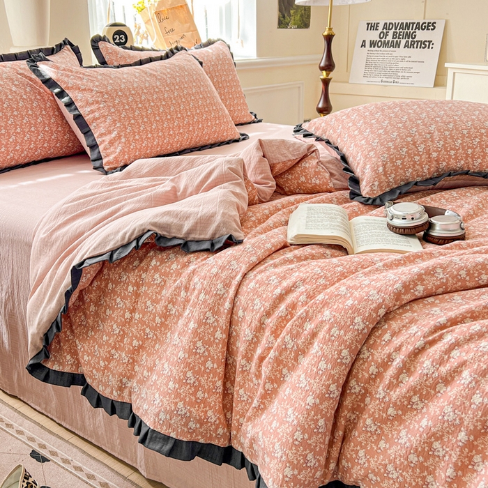 91家纺网 家纺一手货源 找家纺 仟网汇 2025新款赫本风四件套 赫本风-罗曼