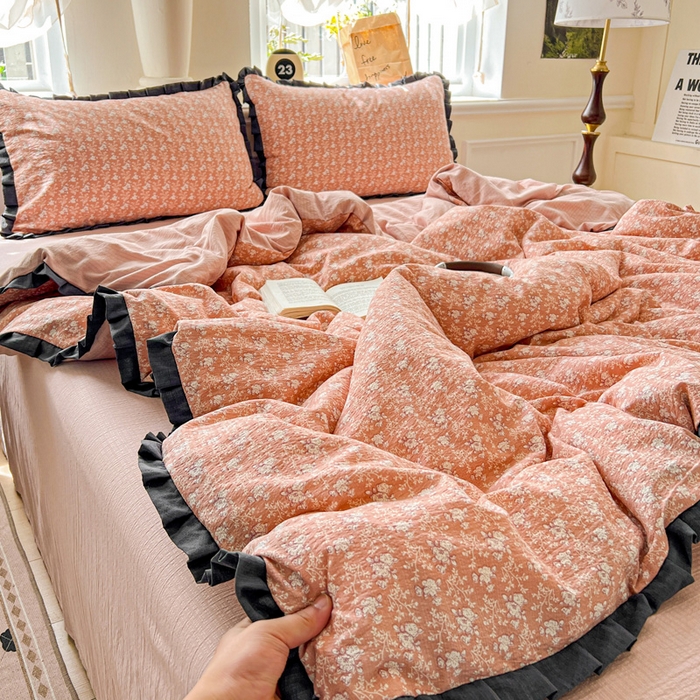 91家纺网 家纺一手货源 找家纺 仟网汇 2025新款赫本风四件套 赫本风-罗曼