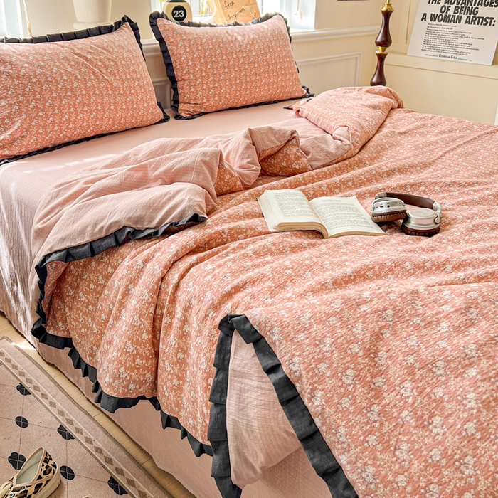 91家纺网 家纺一手货源 找家纺 仟网汇 2025新款赫本风四件套 赫本风-罗曼