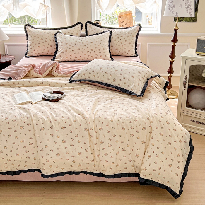 91家纺网 家纺一手货源 找家纺 仟网汇 2025新款赫本风四件套 赫本风-梦境