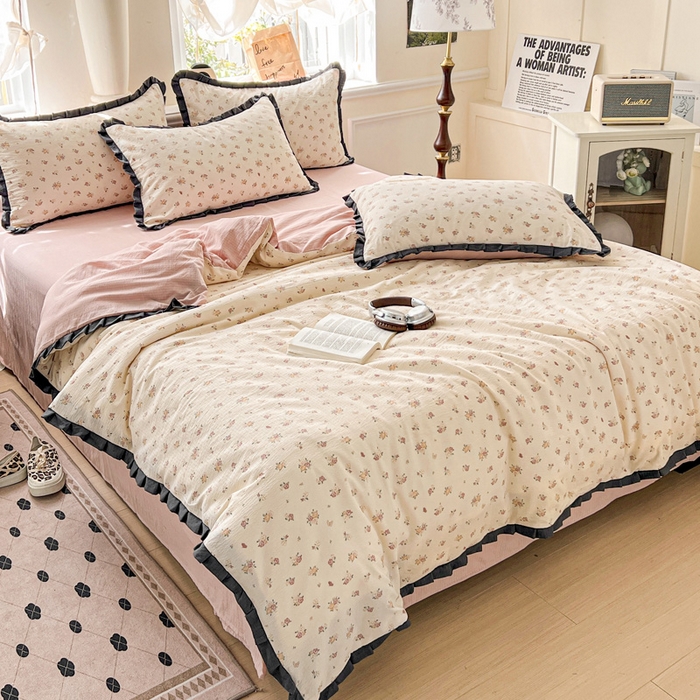 91家纺网 家纺一手货源 找家纺 仟网汇 2025新款赫本风四件套 赫本风-梦境