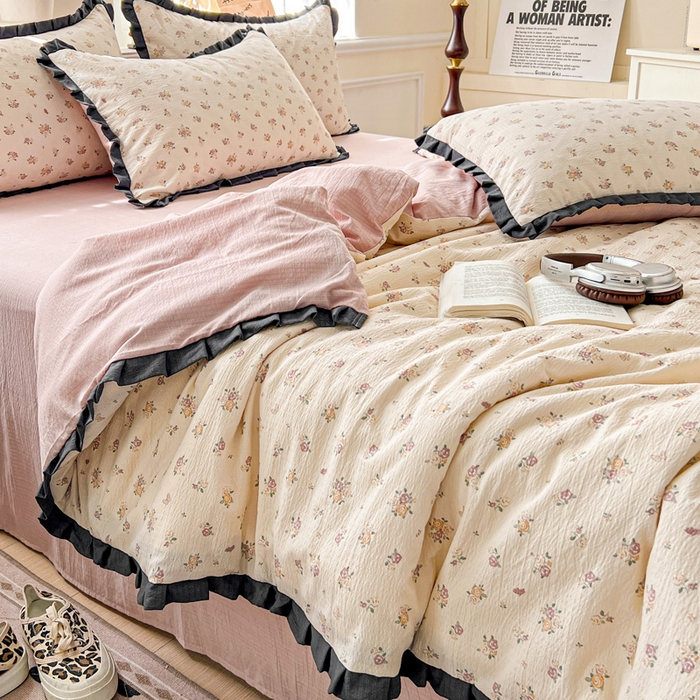 91家纺网 家纺一手货源 找家纺 仟网汇 2025新款赫本风四件套 赫本风-梦境