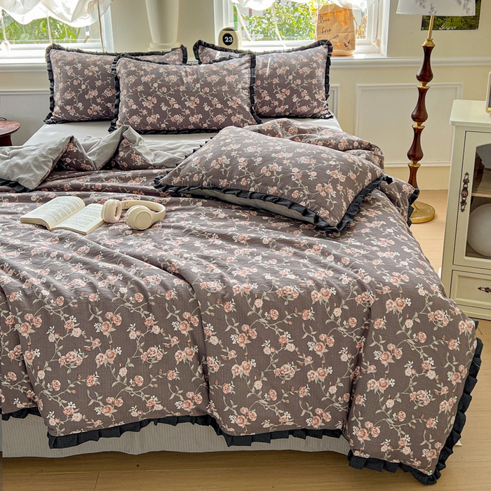 91家纺网 家纺一手货源 找家纺 仟网汇 2025新款赫本风四件套 赫本风-塞纳河畔