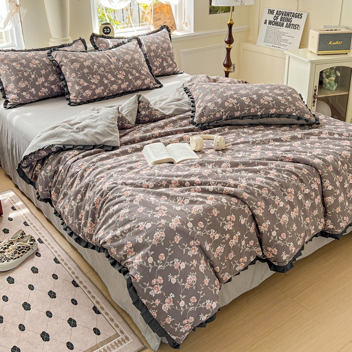 91家纺网 家纺一手货源 找家纺 仟网汇 2025新款赫本风四件套 赫本风-塞纳河畔