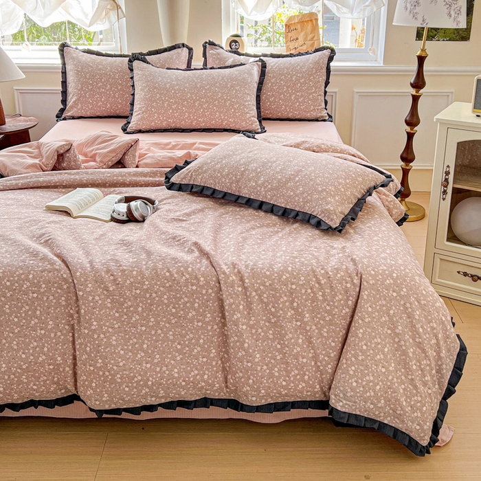 91家纺网 家纺一手货源 找家纺 仟网汇 2025新款赫本风四件套 赫本风-山野栀子