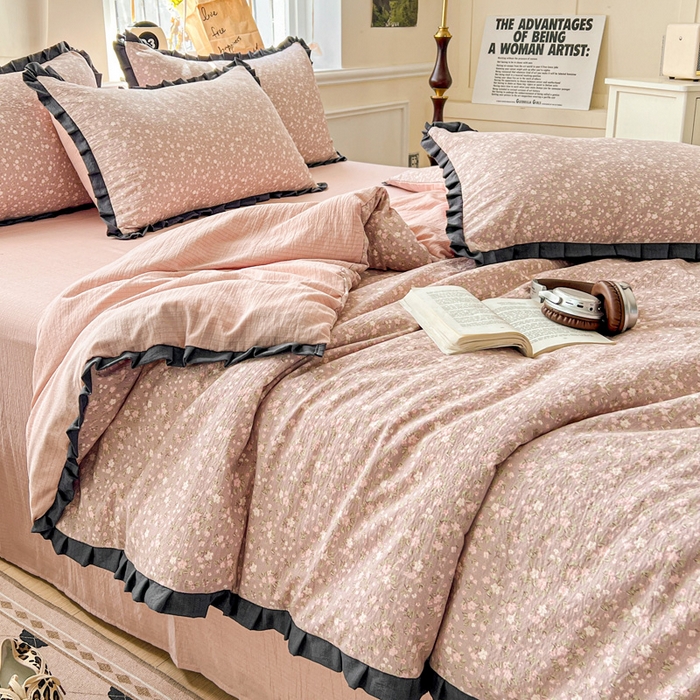 91家纺网 家纺一手货源 找家纺 仟网汇 2025新款赫本风四件套 赫本风-山野栀子