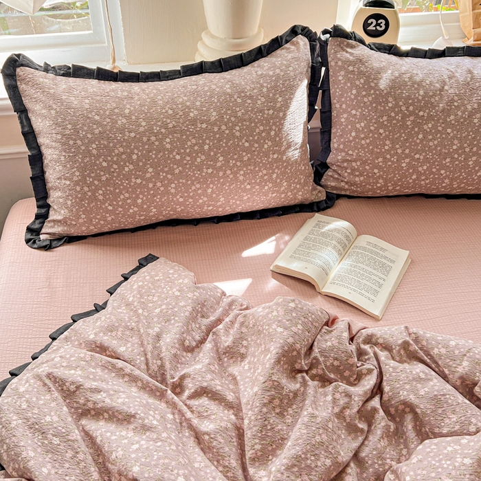 91家纺网 家纺一手货源 找家纺 仟网汇 2025新款赫本风四件套 赫本风-山野栀子