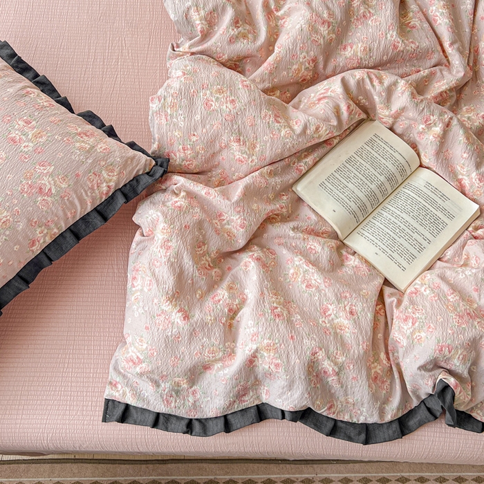 91家纺网 家纺一手货源 找家纺 仟网汇 2025新款赫本风四件套 赫本风-素颜