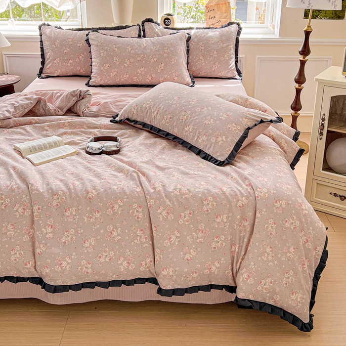 91家纺网 家纺一手货源 找家纺 仟网汇 2025新款赫本风四件套 赫本风-素颜