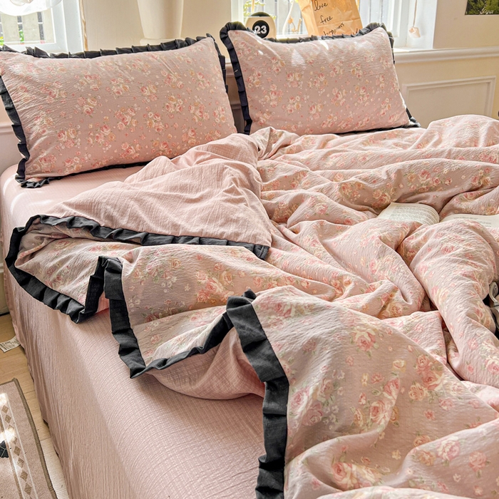 91家纺网 家纺一手货源 找家纺 仟网汇 2025新款赫本风四件套 赫本风-素颜