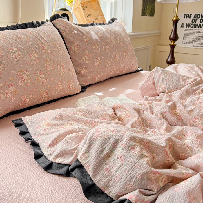 91家纺网 家纺一手货源 找家纺 仟网汇 2025新款赫本风四件套 赫本风-素颜