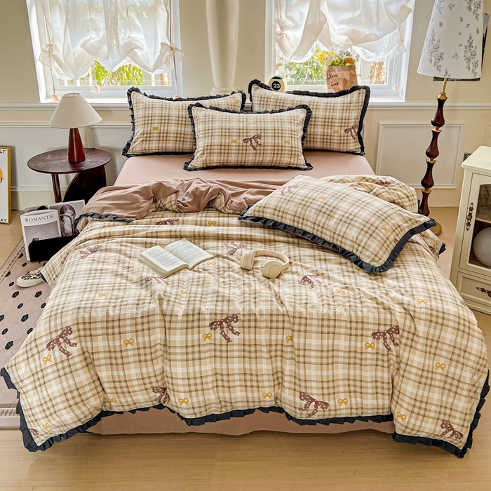 仟网汇 2025新款赫本风四件套 赫本风-太妃糖