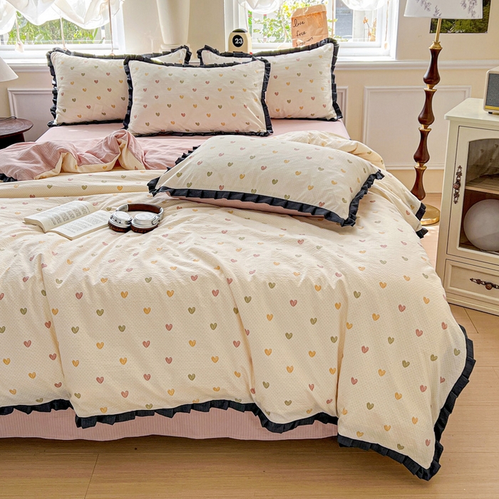 91家纺网 家纺一手货源 找家纺 仟网汇 2025新款赫本风四件套 赫本风-小桃运