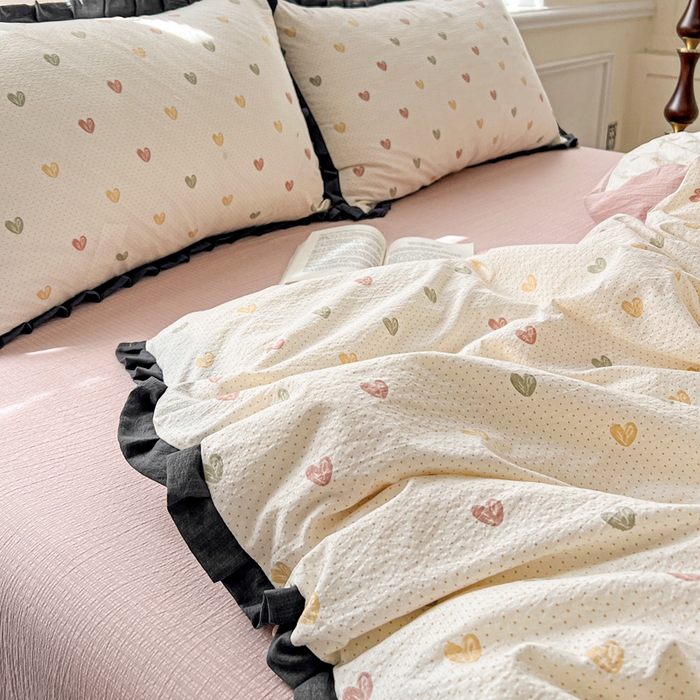 91家纺网 家纺一手货源 找家纺 仟网汇 2025新款赫本风四件套 赫本风-小桃运