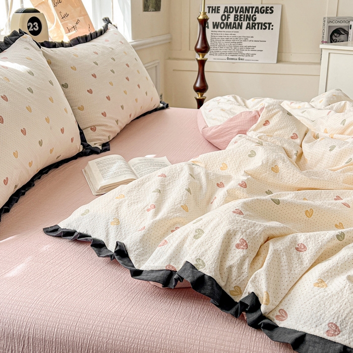 91家纺网 家纺一手货源 找家纺 仟网汇 2025新款赫本风四件套 赫本风-小桃运