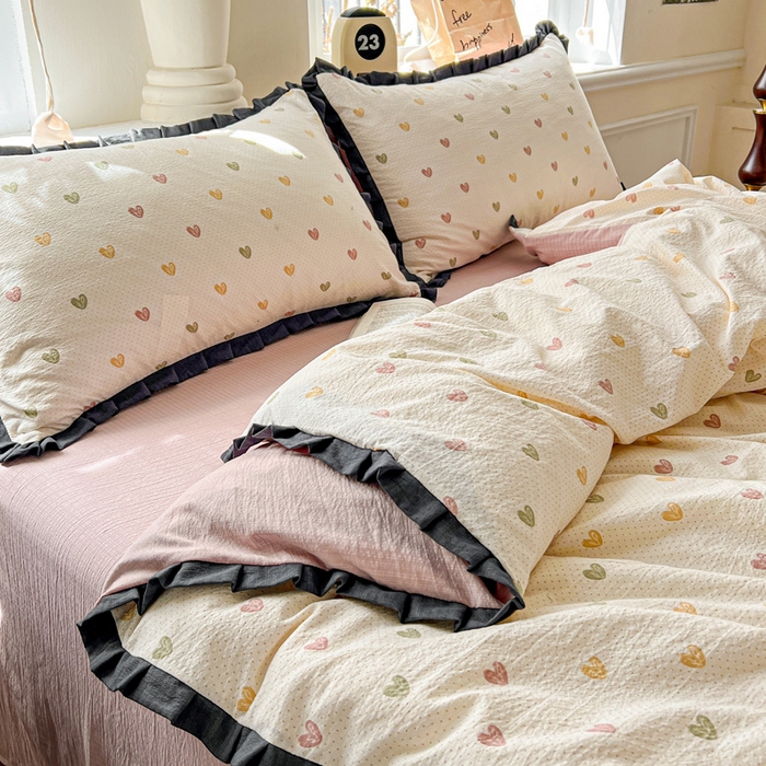 91家纺网 家纺一手货源 找家纺 仟网汇 2025新款赫本风四件套 赫本风-小桃运