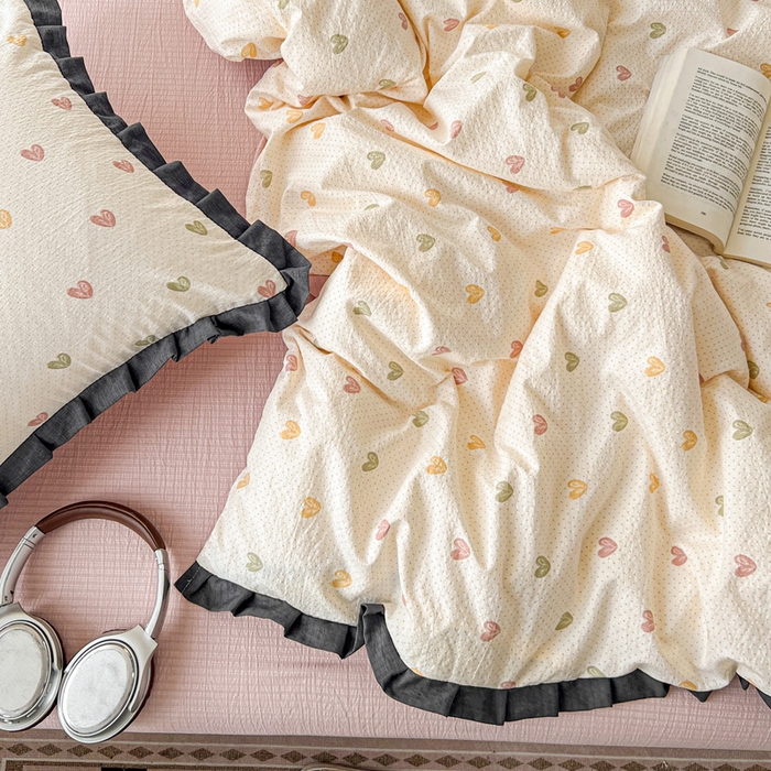 91家纺网 家纺一手货源 找家纺 仟网汇 2025新款赫本风四件套 赫本风-小桃运