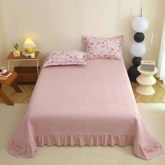 91家纺网 家纺一手货源 找家纺 （总）仟网汇 2025新款亲肤皱皱棉四件套皱皱纱四件套