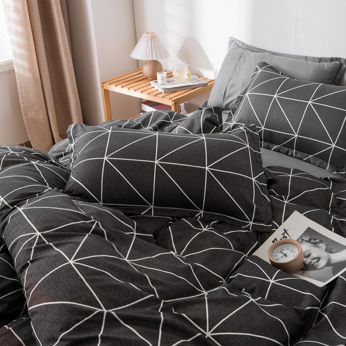 91家纺网 家纺一手货源 找家纺 港岛妹妹 2025年春夏新款芦荟棉印花四件套 绅士