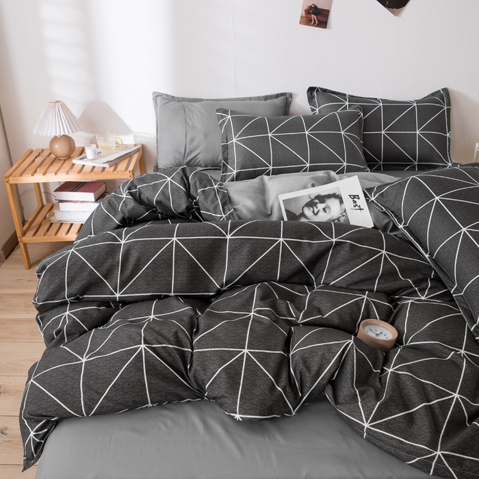 91家纺网 家纺一手货源 找家纺 港岛妹妹 2025年春夏新款芦荟棉印花四件套 绅士