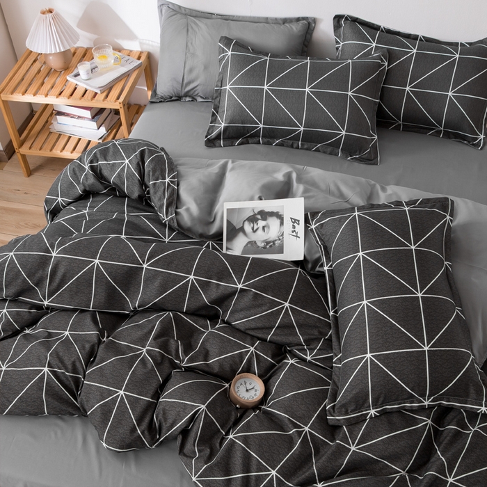 91家纺网 家纺一手货源 找家纺 港岛妹妹 2025年春夏新款芦荟棉印花四件套 绅士