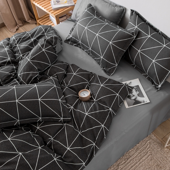 91家纺网 家纺一手货源 找家纺 港岛妹妹 2025年春夏新款芦荟棉印花四件套 绅士