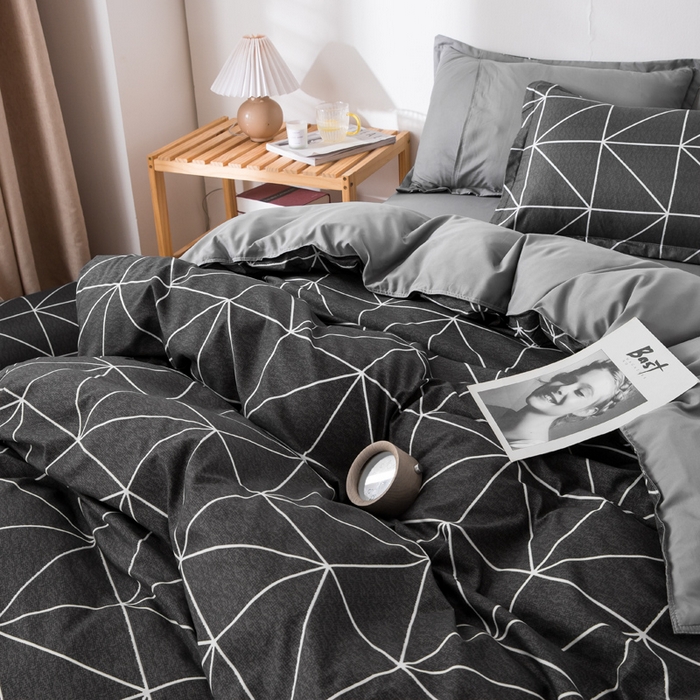 91家纺网 家纺一手货源 找家纺 港岛妹妹 2025年春夏新款芦荟棉印花四件套 绅士