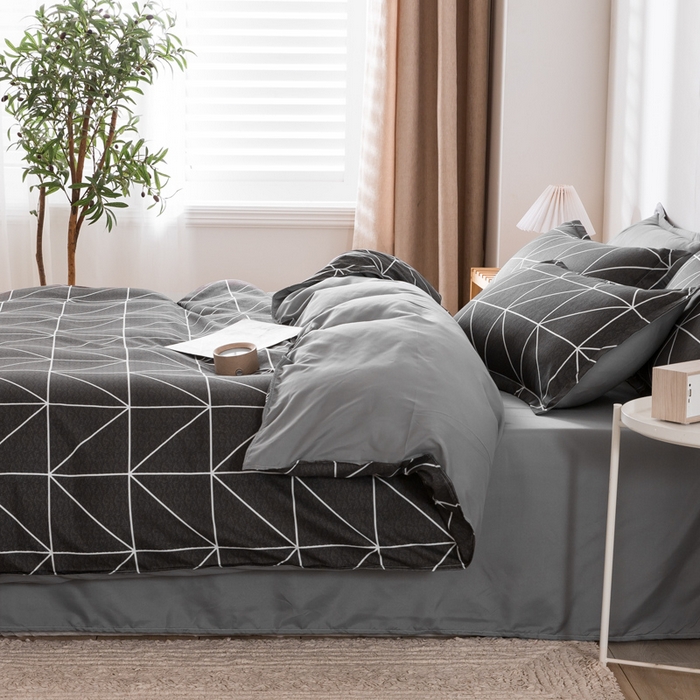 91家纺网 家纺一手货源 找家纺 港岛妹妹 2025年春夏新款芦荟棉印花四件套 绅士