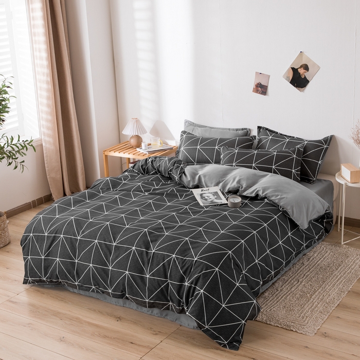 91家纺网 家纺一手货源 找家纺 港岛妹妹 2025年春夏新款芦荟棉印花四件套 绅士