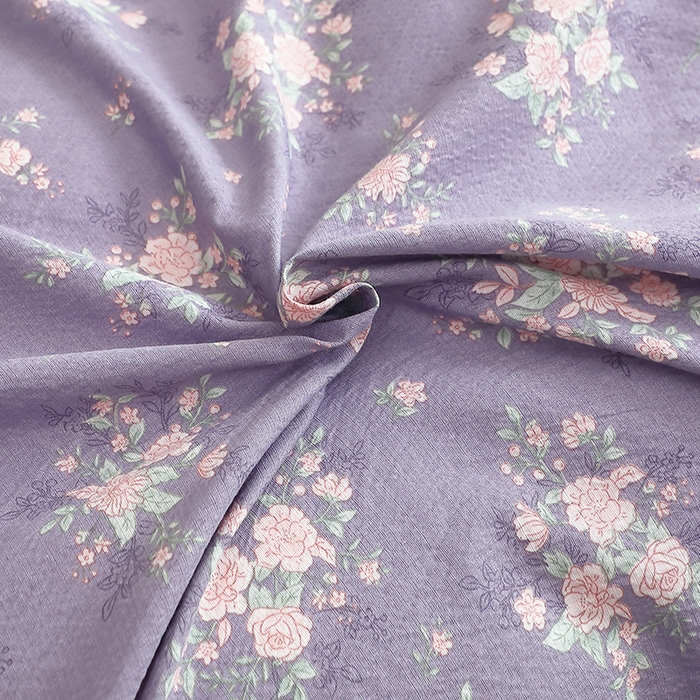 91家纺网 家纺一手货源 找家纺 仟网汇 2025新款亲肤皱皱棉四件套皱皱纱四件套 豆蔻