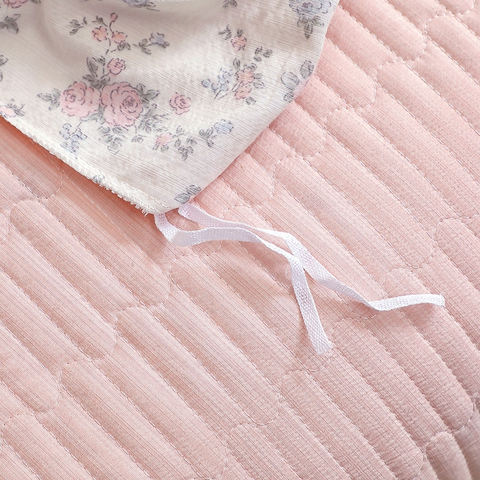 91家纺网 家纺一手货源 找家纺 仟网汇 2025新款亲肤皱皱棉四件套皱皱纱四件套 花园里