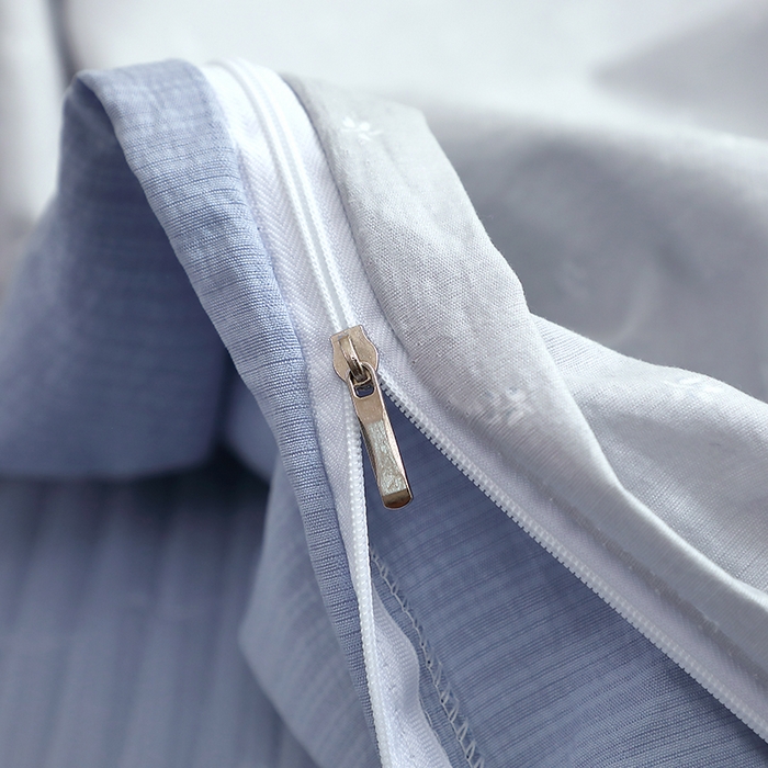 91家纺网 家纺一手货源 找家纺 仟网汇 2025新款亲肤皱皱棉四件套皱皱纱四件套 兰黛