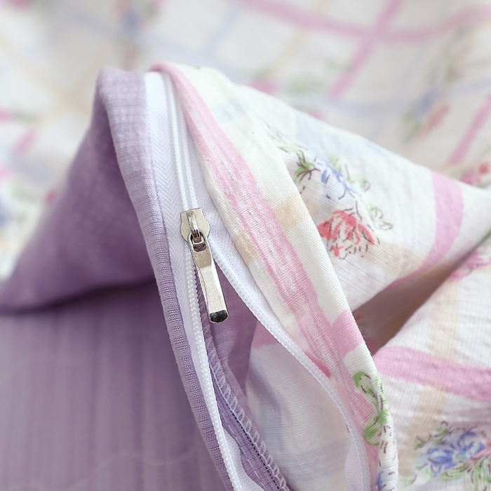 91家纺网 家纺一手货源 找家纺 仟网汇 2025新款亲肤皱皱棉四件套皱皱纱四件套 时恋